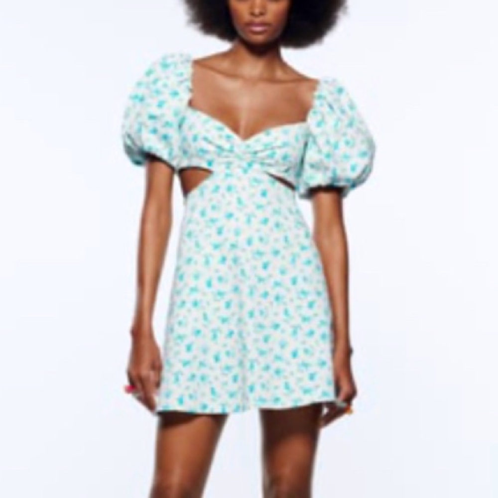 NWT ZARA Floral Cut Out Dress